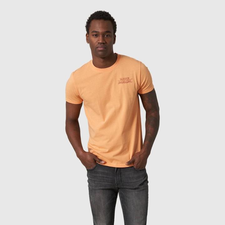 United By Blue Men's Organic Make Waves Graphic T-shirt - Papaya