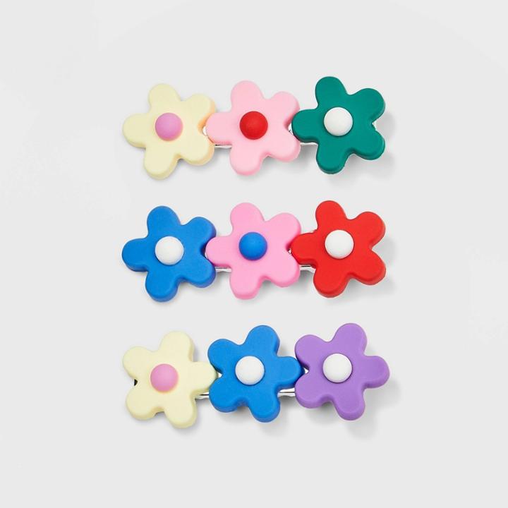 Flower Salon Hair Clip Set 3pc - Wild Fable