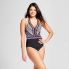 Women's Halter One Piece - Aqua Green Multi Print S,