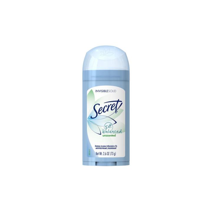 Target Secret Ph Balanced Unscented Invisible Solid Antiperspirant And Deodorant