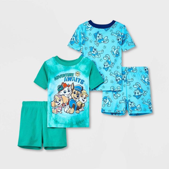Toddler Boys' 4pc Paw Patrol Pajama Set - Green