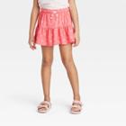 Girls' Tiered Knit Skort - Cat & Jack Coral Red