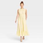 Women's Sleeveless Smocked Waist Dress - A New Day Light Yellow