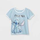 Toddler Girls' Disney Stitch Ohana Short Sleeve Graphic T-shirt - Blue 3t - Disney
