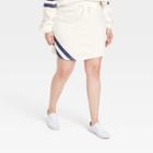 Grayson Threads Women's Plus Size Usa Tennis Graphic Mini Skirt - White