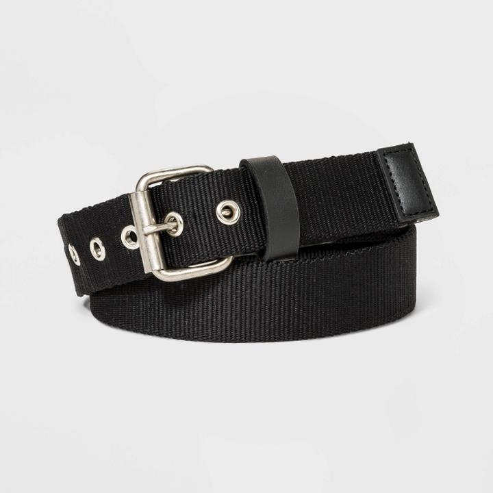 Men's Brushed Nickel Belt - Original Use Black