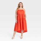 Women's Plus Size Sleeveless Baby Doll Dress - Who What Wear Red