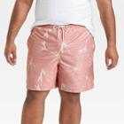 Men's Big & Tall 7 Botanical Clay Swim Trunks - Goodfellow & Co Pink