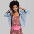 Women's Long Sleeve Button-down Shirt - Wild Fable Acid Wash Xs, Women's, Blue