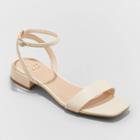 Women's Delores Ankle Strap Sandals - A New Day Bone