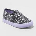 Toddler Girls' Mady Slip On Canvas Sneakers - Cat & Jack Black