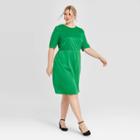 Women's Plus Size Short Sleeve Dress - Who What Wear Green 1x, Women's,