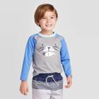 Toddler Boys' Sea Lion Long Sleeve Rash Guard - Cat & Jack Gray 12m, Toddler Boy's