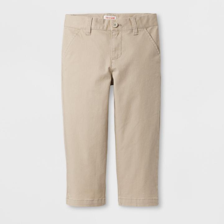 Girls' Capri Uniform Chino Pants - Cat & Jack Khaki
