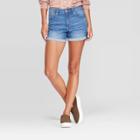 Women's High-rise Midi Jean Shorts - Universal Thread Light Wash 4, Women's, Blue