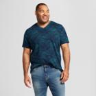 Men's Tall Floral Print Standard Fit Short Sleeve V-neck T-shirt - Goodfellow & Co