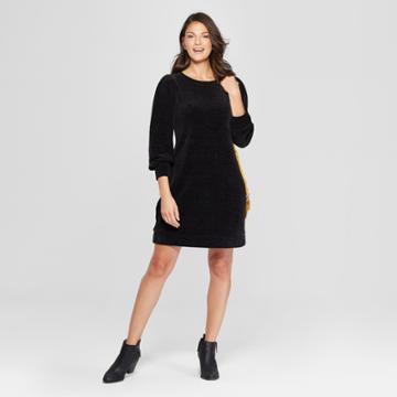 Women's Chenille Shift Dress - Spenser Jeremy - Black