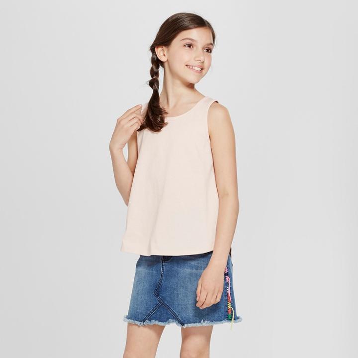 Girls' Sustainable Tank Top - Cat & Jack Peach (pink)