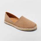 Women's Andi Microsuede Espadrille Flats - A New Day Taupe 11, Women's, Brown