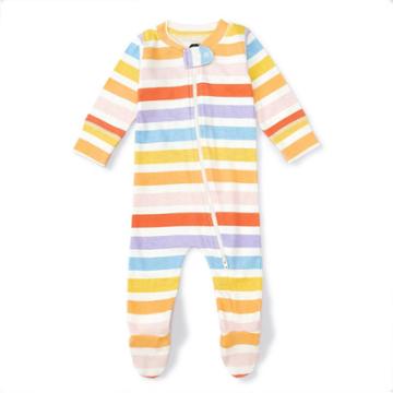 Monica + Andy Baby Zip-up Striped Sleep N' Play - Newborn, One Color