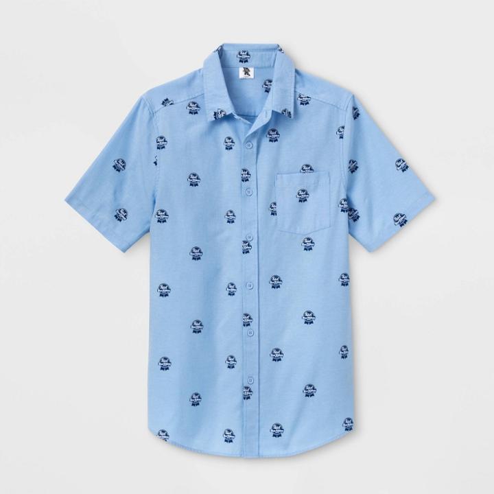 Men's Pabst Blue Ribbon Short Sleeve Button-down