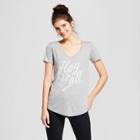 Women's Hey Y'all Short Sleeve V-neck Graphic T-shirt - Awake Gray