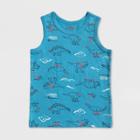 Toddler Boys' Dinosaur Tank Top - Cat & Jack Turquoise 12m, Toddler Boy's, Blue