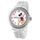 Women's Disney Mickey Mouse Enamel Sparkle Watch - White,