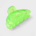 Heart Cutout Jelly Claw Hair Clip - Wild Fable Green