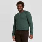 Men's Tall Standard Fit Long Sleeve Henley Jersey T-shirt - Goodfellow & Co Green