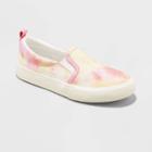 Girls' Sariah Speckle Tie-dye Print Slip-on Apparel Sneakers - Cat & Jack 2, Multicolored/tie-dye