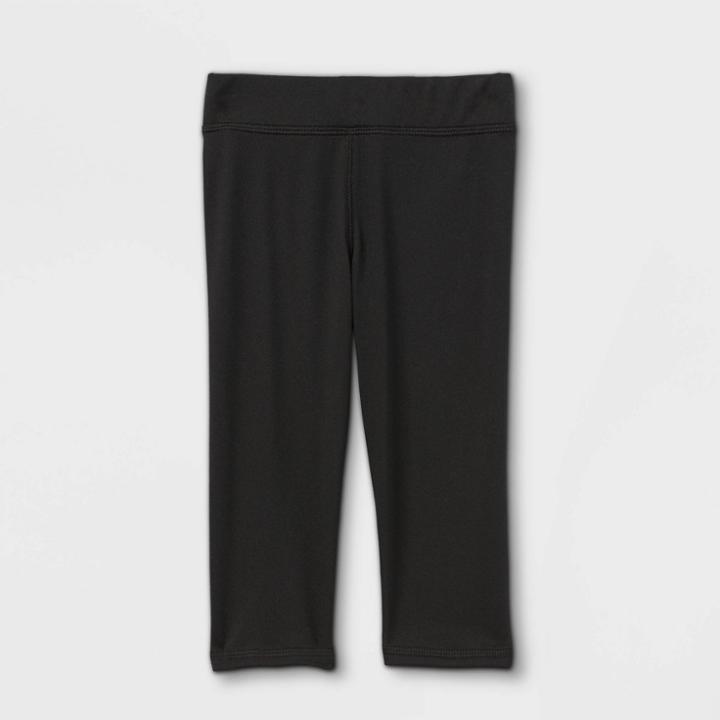 Toddler Girls' Capri Activewear Leggings - Cat & Jack Black