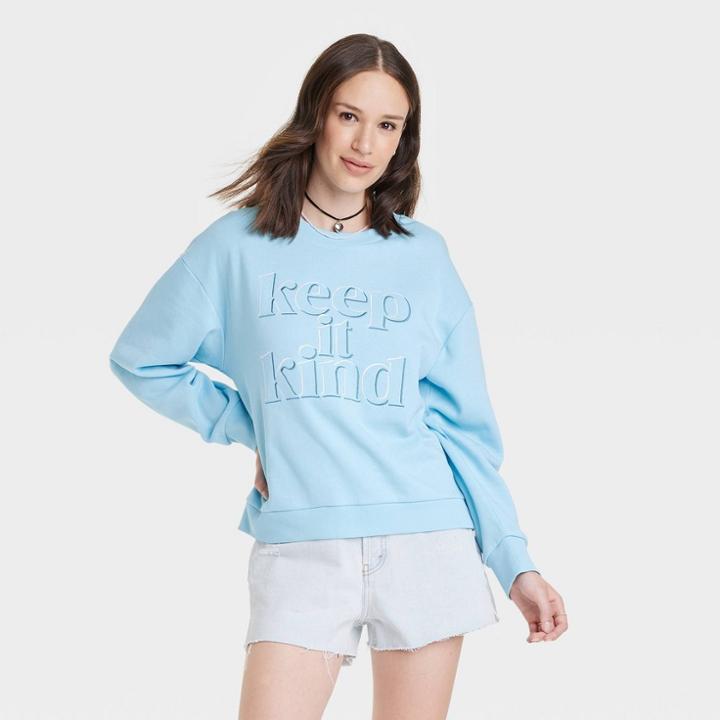 Iml Women's Keep It Kind Graphic Sweatshirt - Blue