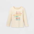 Toddler Girls' Autumn Long Sleeve Graphic T-shirt - Cat & Jack Sand