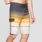Men's 10 Striped Broken Fade Board Shorts - Goodfellow & Co Yellow