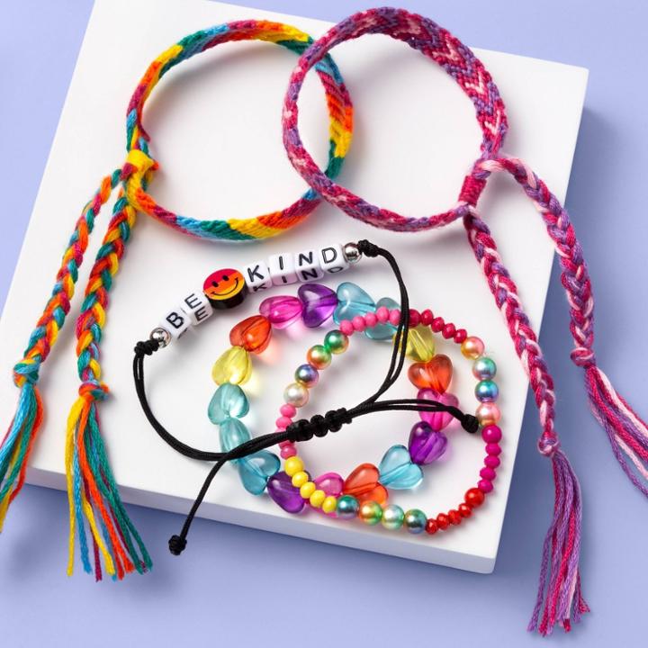 More Than Magic Girls' 5pk Be Kind Braided Bracelet Set - More Than
