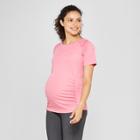 Maternity Active Short Sleeve T-shirt With Mesh - Isabel Maternity By Ingrid & Isabel Pink