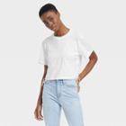 Women's Side Ruched Short-sleeve T-shirt - Universal Thread White