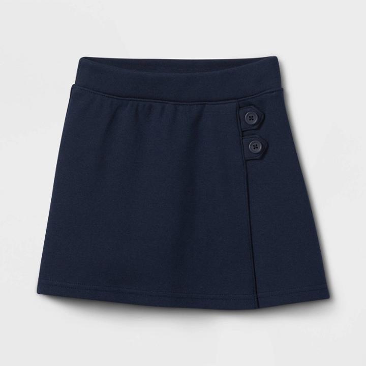 Toddler Girls' Pull-on Uniform Knit Skorts - Cat & Jack Navy
