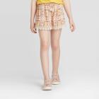 Girls' Crochet Trim Shorts - Art Class Orange S, Girl's,