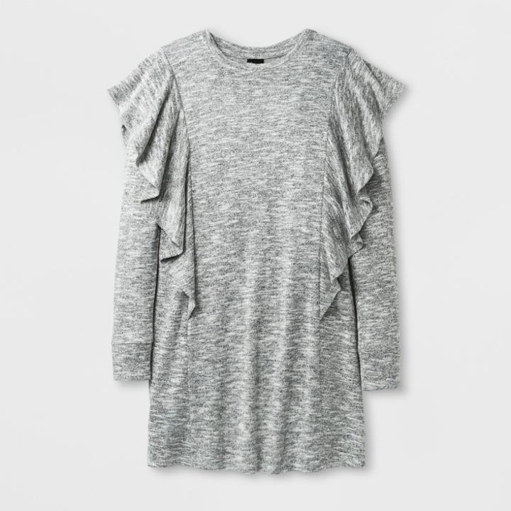 Girls' Knit Sweater Dress - Art Class Heather Gray