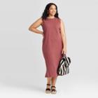 Women's Plus Size Sleeveless Knit Dress - Universal Thread Burgundy 1x, Women's,