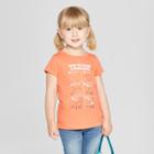 Toddler Girls' Short Sleeve Dinosaur T-shirt - Cat & Jack Orange