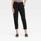 Women's High-rise Utility Ankle Pants - A New Day Black