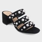 Women's Alice Multi Band Pearl Heeled Pumps - Who What Wear Black