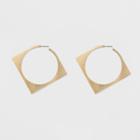 Target Women's Natasha Accessories Gold Plated Square Inner Circle Earring - Gold (2.5),