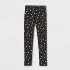 Girls' Dot Leggings - Cat & Jack Black/cream