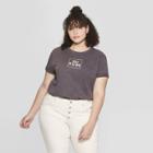 Women's Plus Size Short Sleeve Non Stop Fun T-shirt - Mighty Fine (juniors') - Charcoal Wash