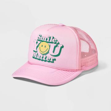 Women's Ascot + Hart Smile Graphic Hat - Pink