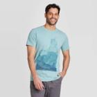 Men's Printed Standard Fit Short Sleeve Crew Neck T-shirt - Goodfellow & Co Green L, Men's, Size: